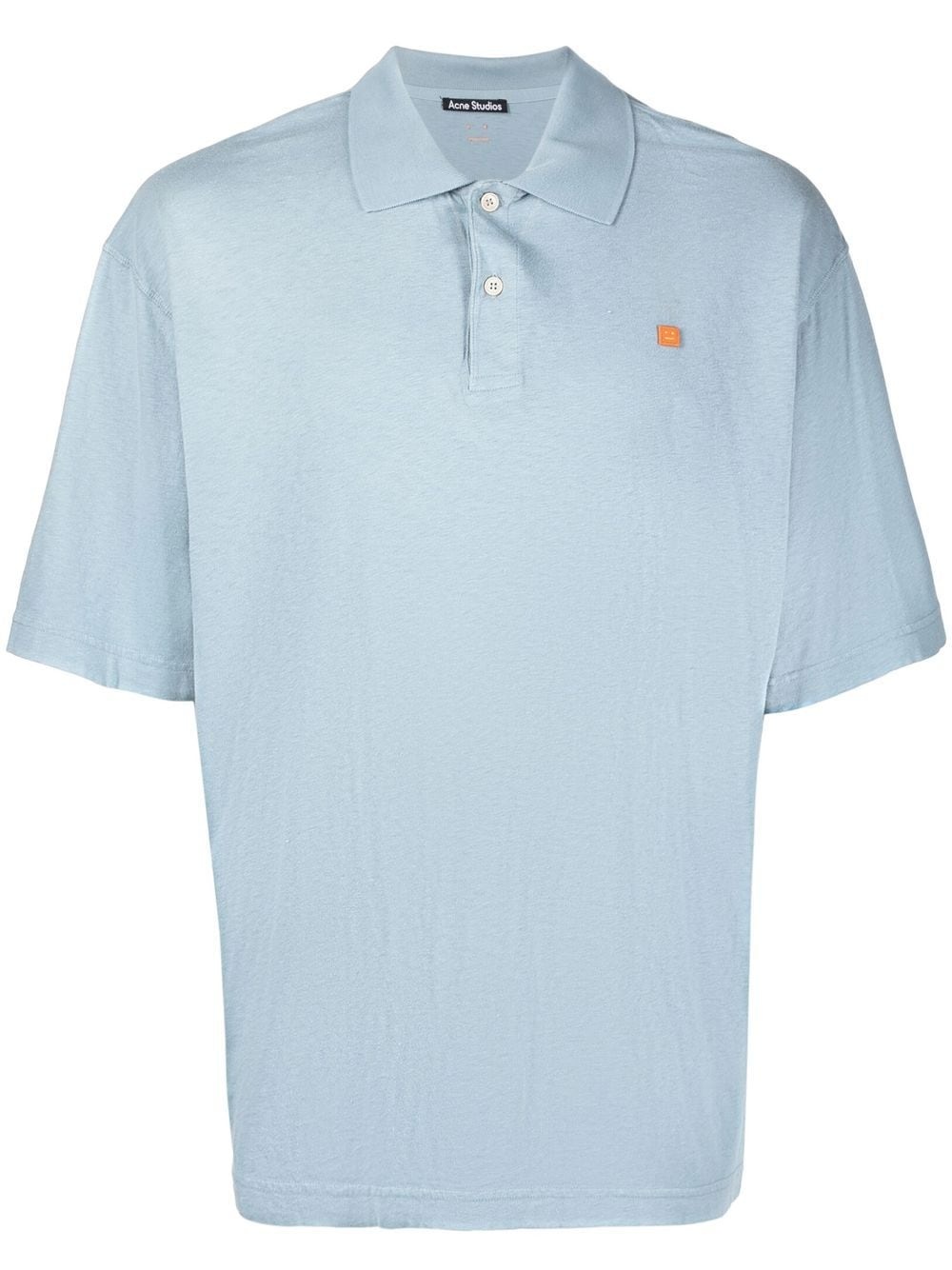 face-patch polo shirt - 1