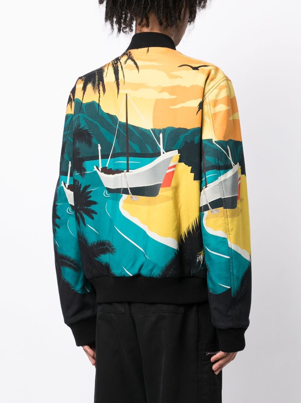 reversible graphic-print bomber jacket - 4