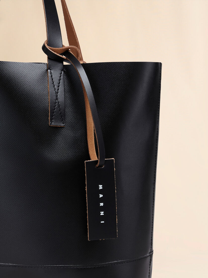 BLACK OPEN SHOPPER WITH MARNI TAG - 5