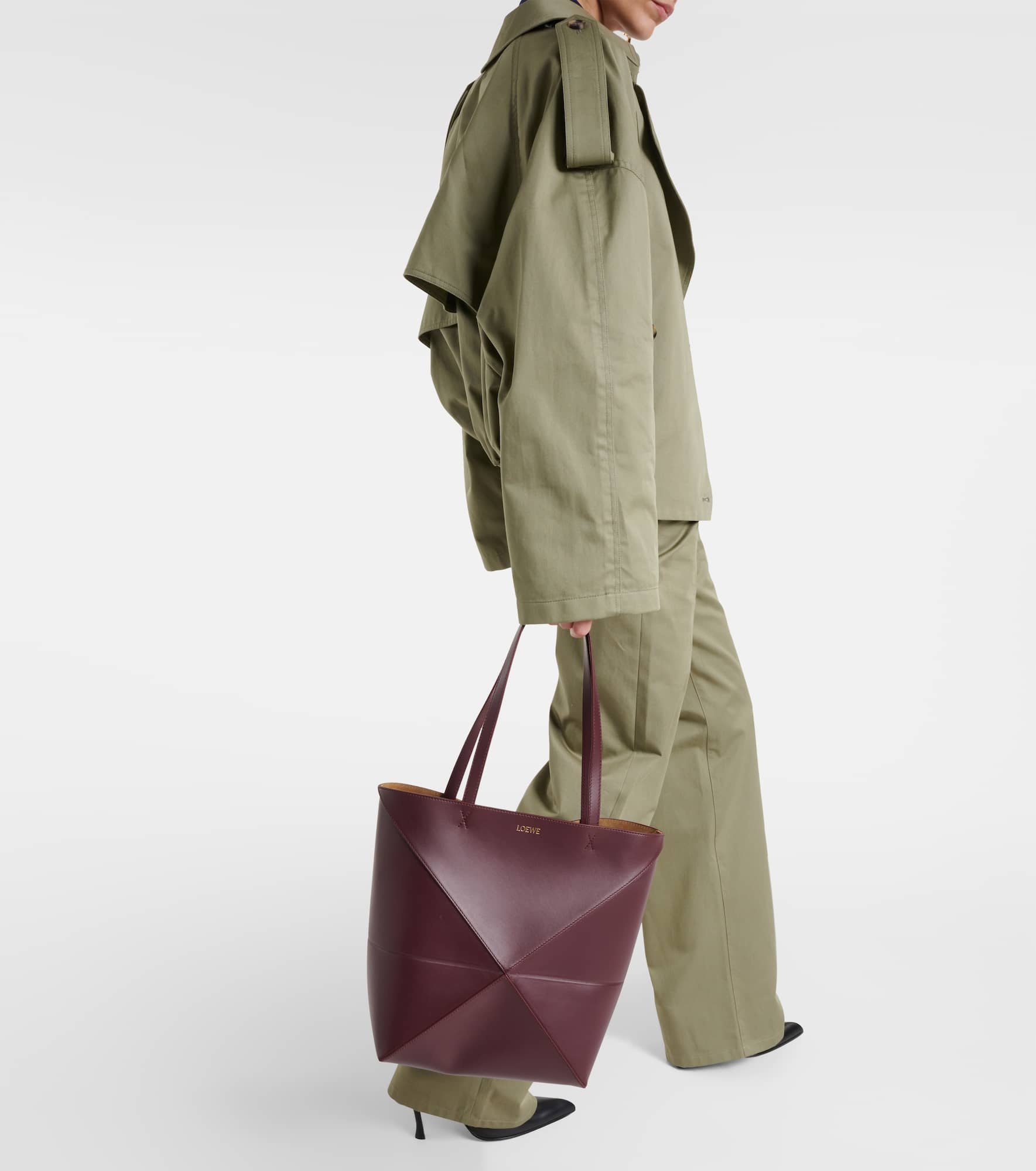 Puzzle Fold Medium leather tote bag - 5
