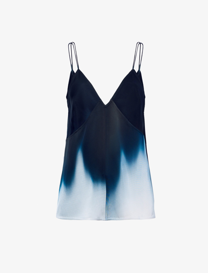 Sabine Top in Printed Viscose Gabardine - 1