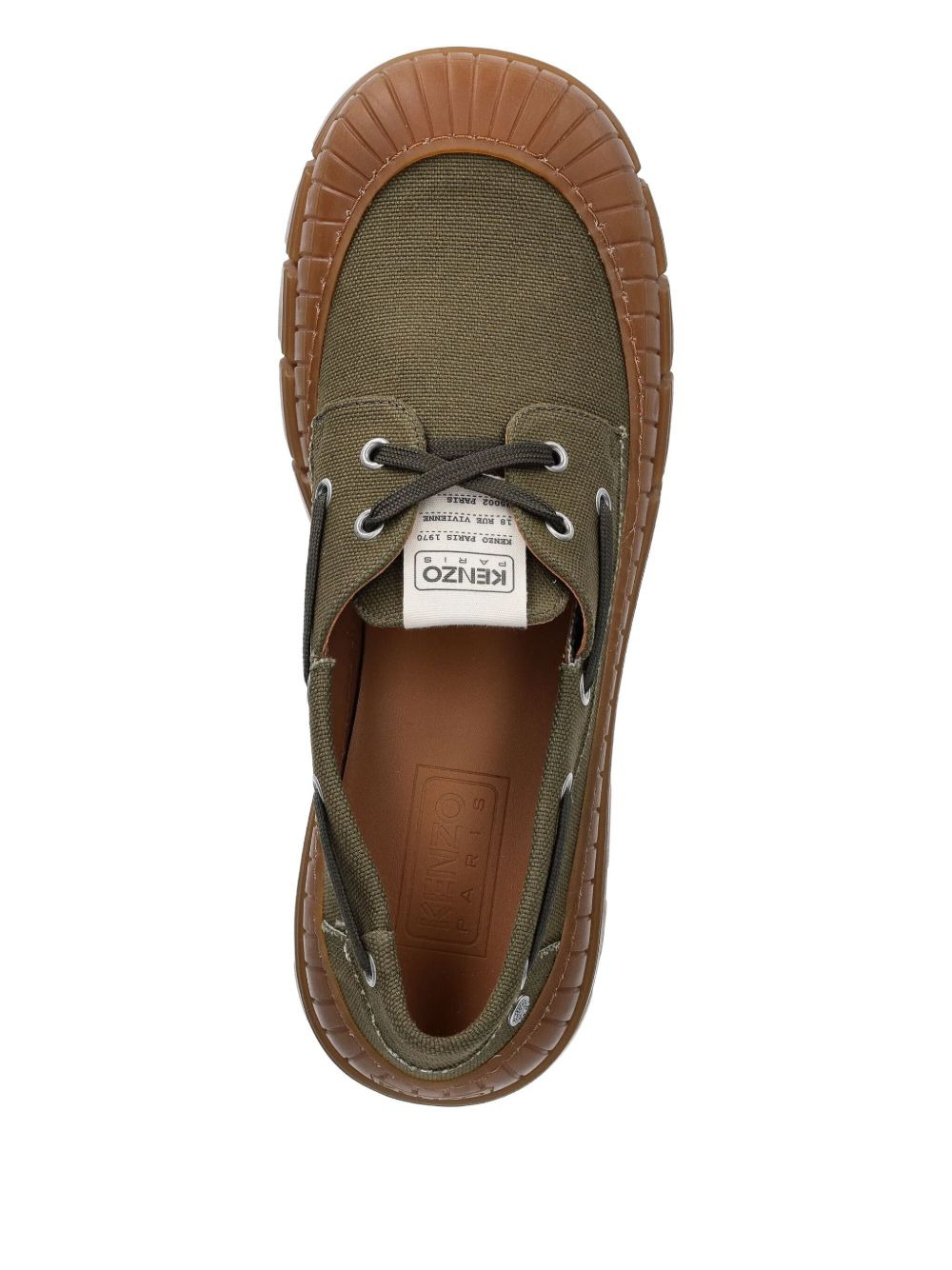 panelled lace-up loafers - 3