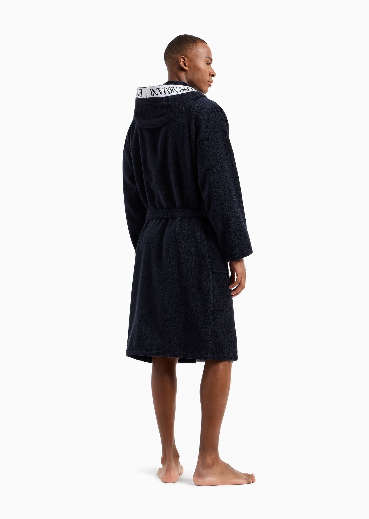 Terrycloth bathrobe with Logotape band - 3
