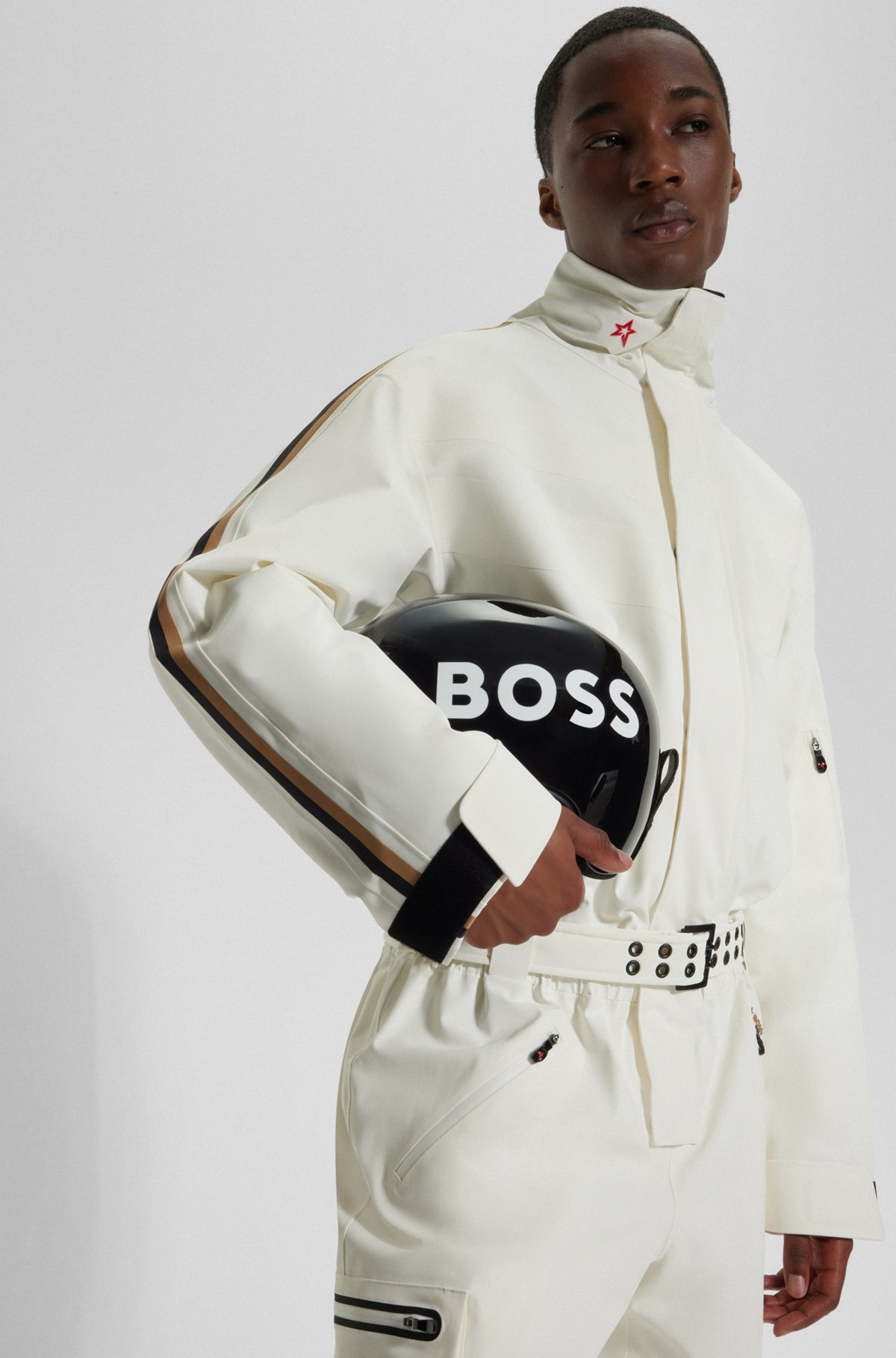 BOSS X PERFECT MOMENT BRANDED SKI SUIT WITH STRIPES - 5