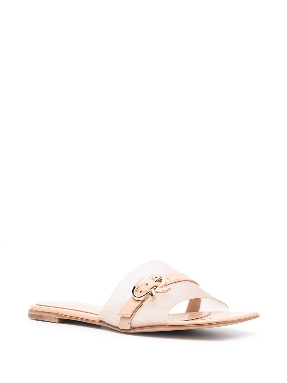 buckle-detail square-toe sandals - 2