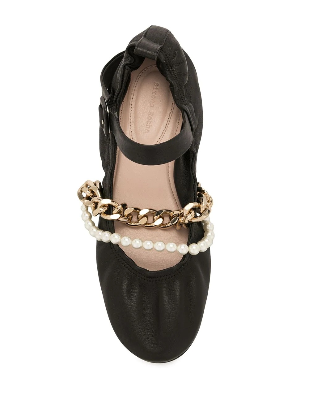 chain-detail ballerina shoes - 4