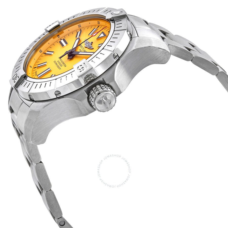 Breitling Avenger Seawolf Automatic Chronometer Yellow Dial Men's Watch A17319101I1A1 - 2