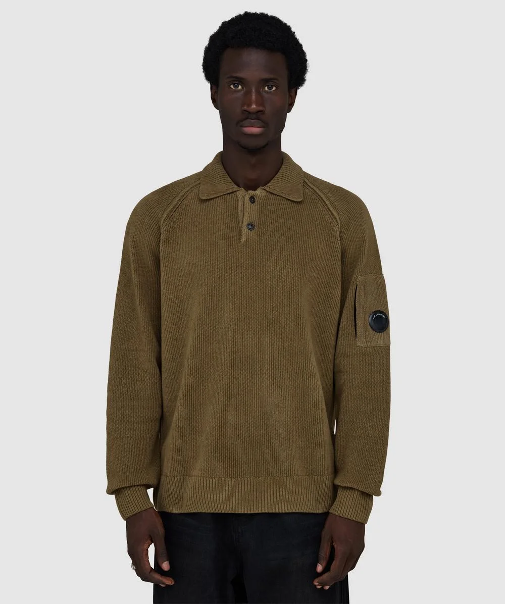 Chenille cotton polo shirt - 1
