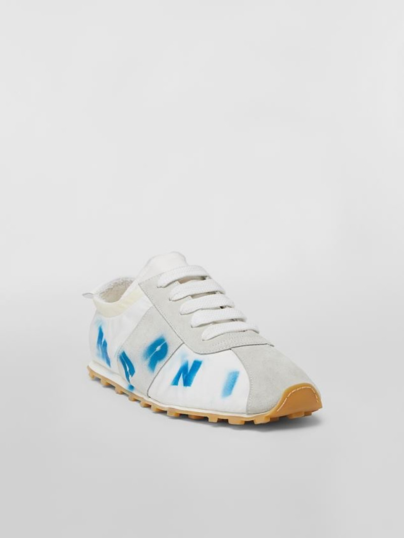 Marni WHITE POLYAMIDE SNEAKER WITH AIRBRUSHED MARNI LOGO outlook