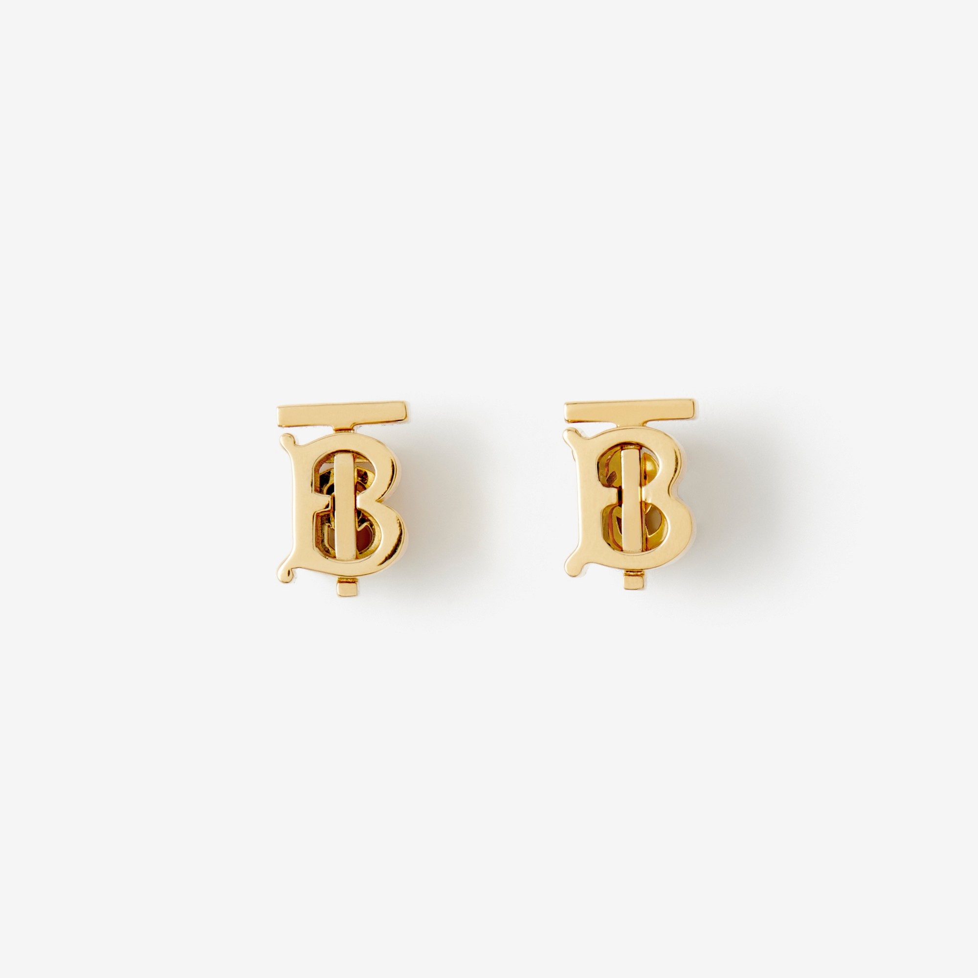 Gold-plated Monogram Motif Earrings - 2
