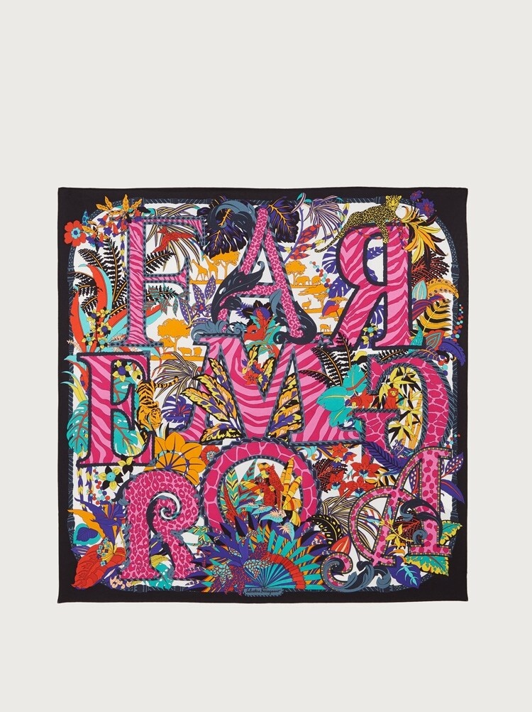 AMO PRINT SILK SCARF - 1