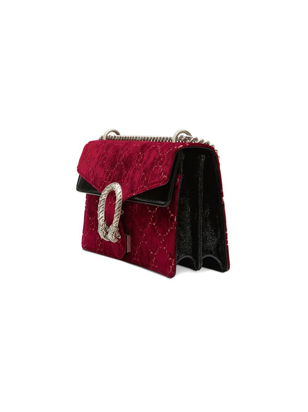 red Dionysus GG velvet small shoulder bag - 4