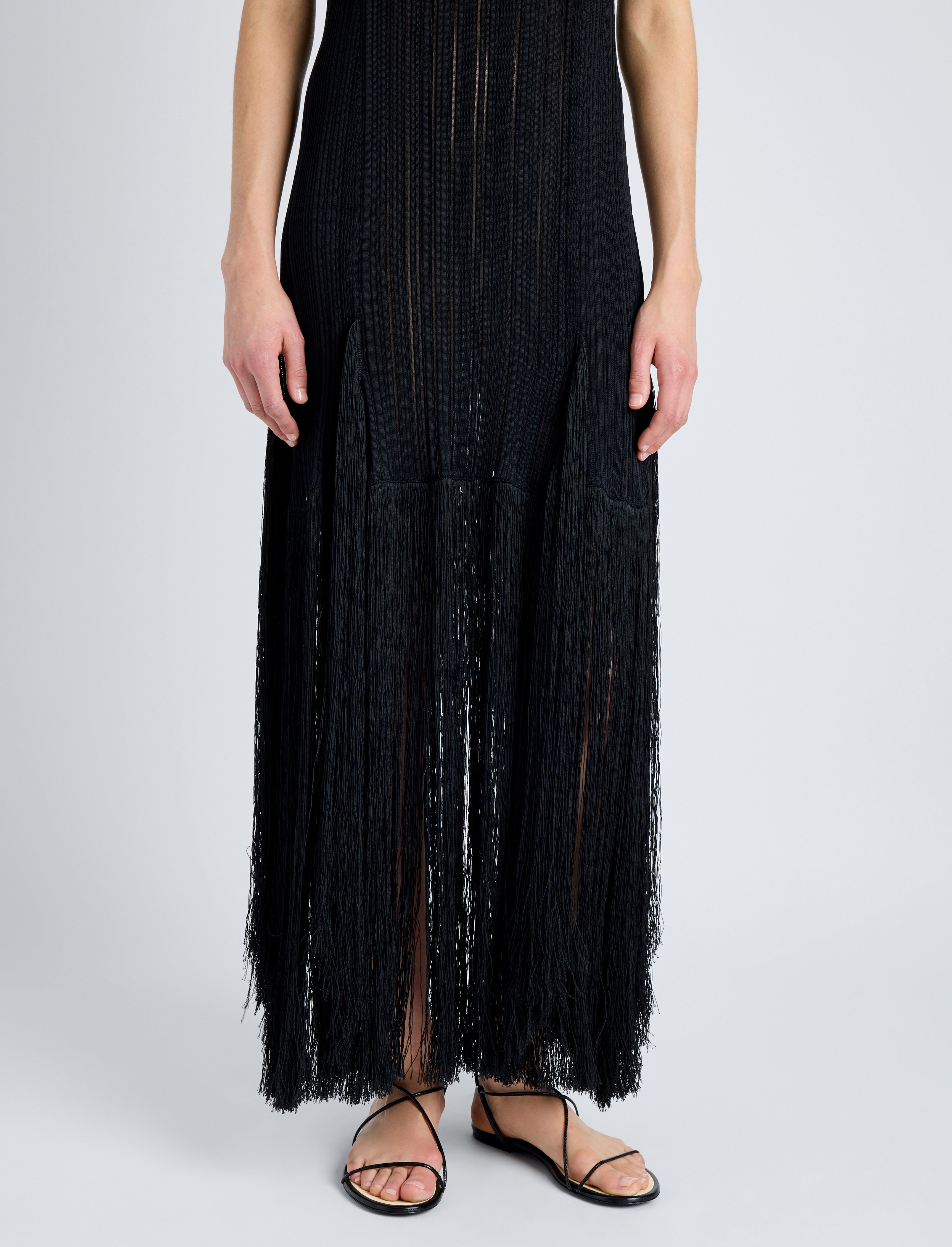 Everly Dress in Viscose Fringe Knit - 5