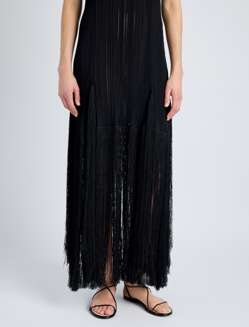 Everly Dress in Viscose Fringe Knit 5