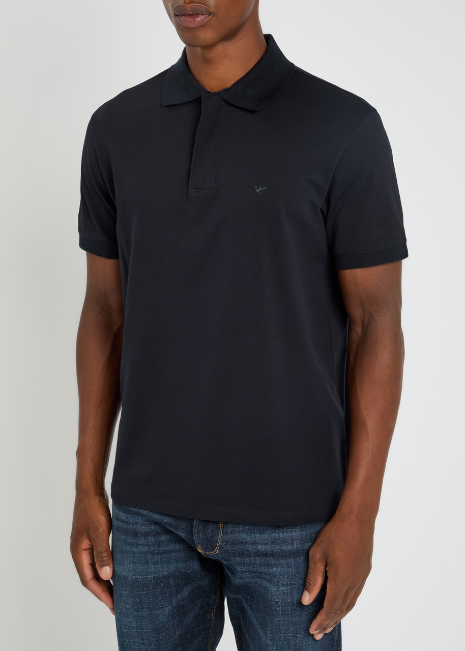 Emporio Armani Half-zip Cotton Polo Shirt - 2