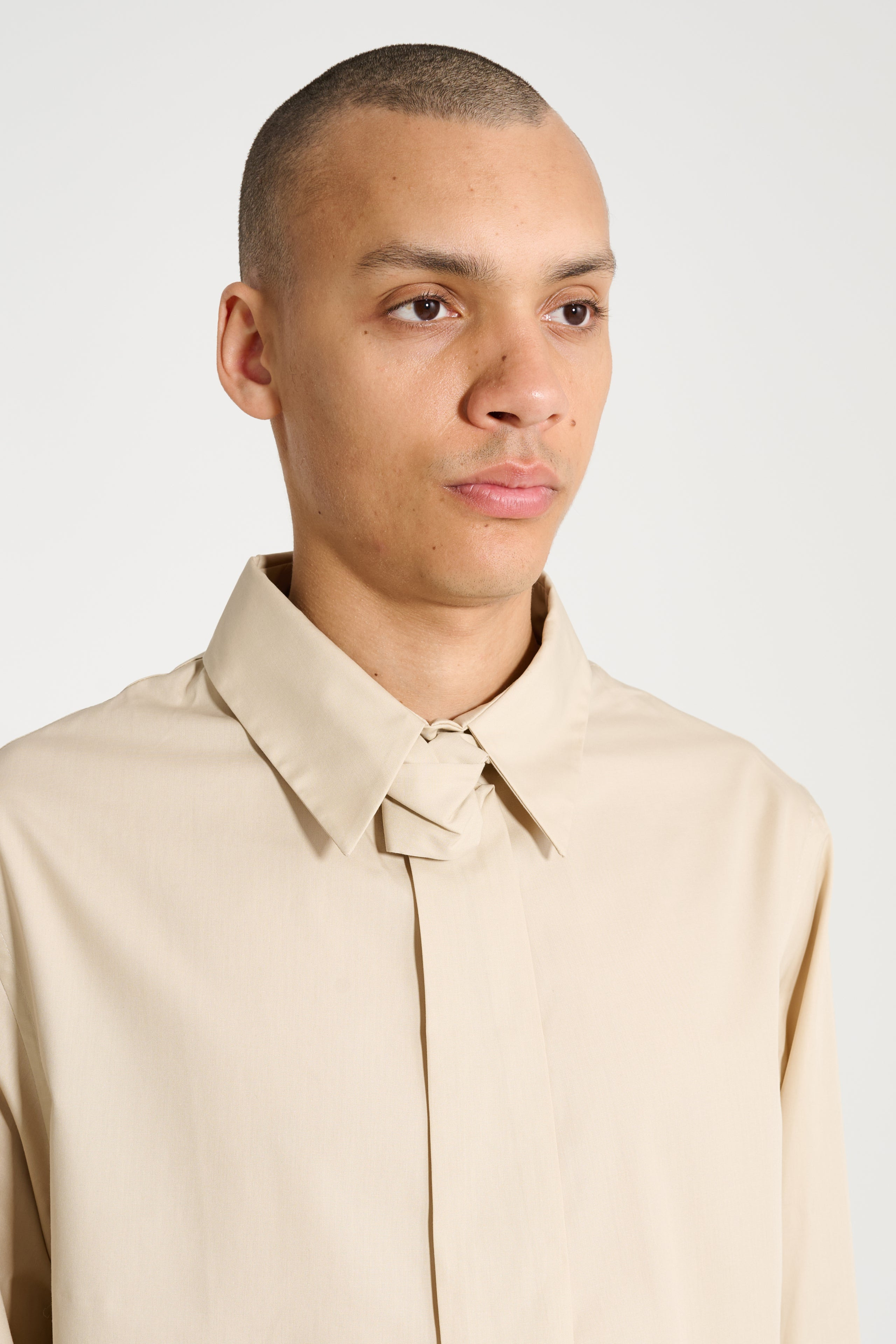 OLLY SHINDER VANISHING TIE SHIRT BEIGE - 5