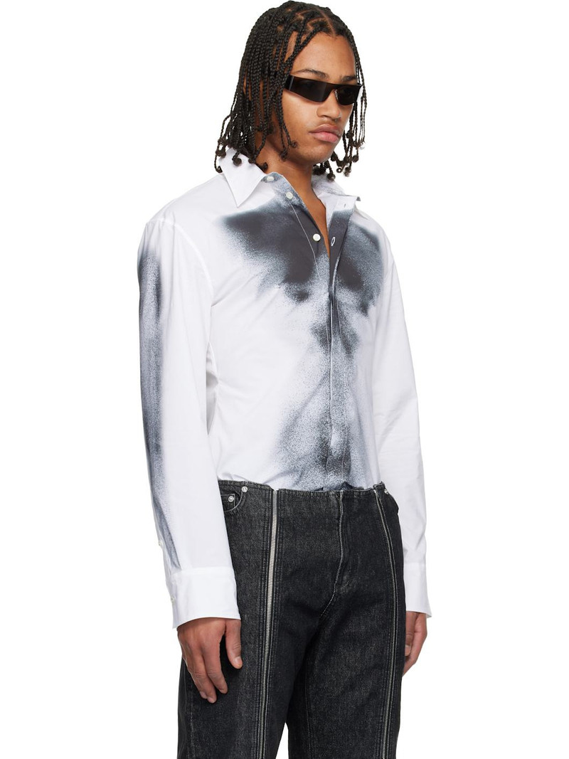 White Printed Body Dust Shirt 2