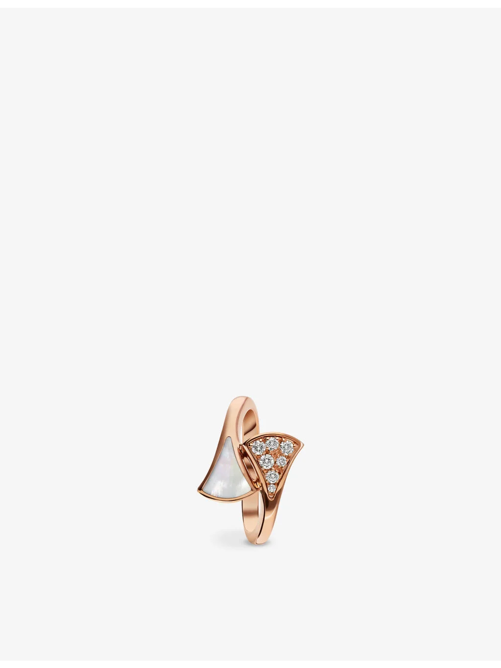 Divas Dream small 18ct rose-gold, mother-of-pearl and diamond ring - 1