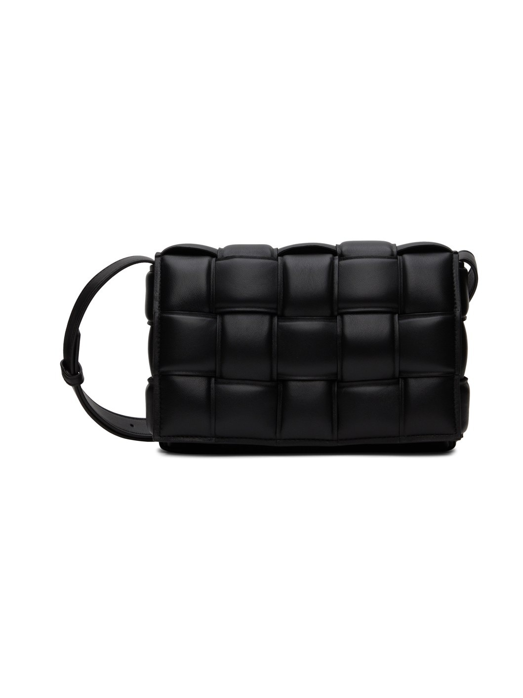 Black Padded Cassette Shoulder Bag - 1