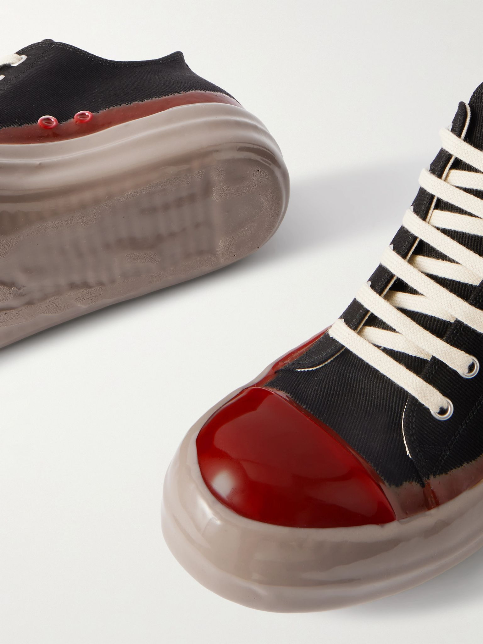 Lacquered-Denim Sneakers Black - 5