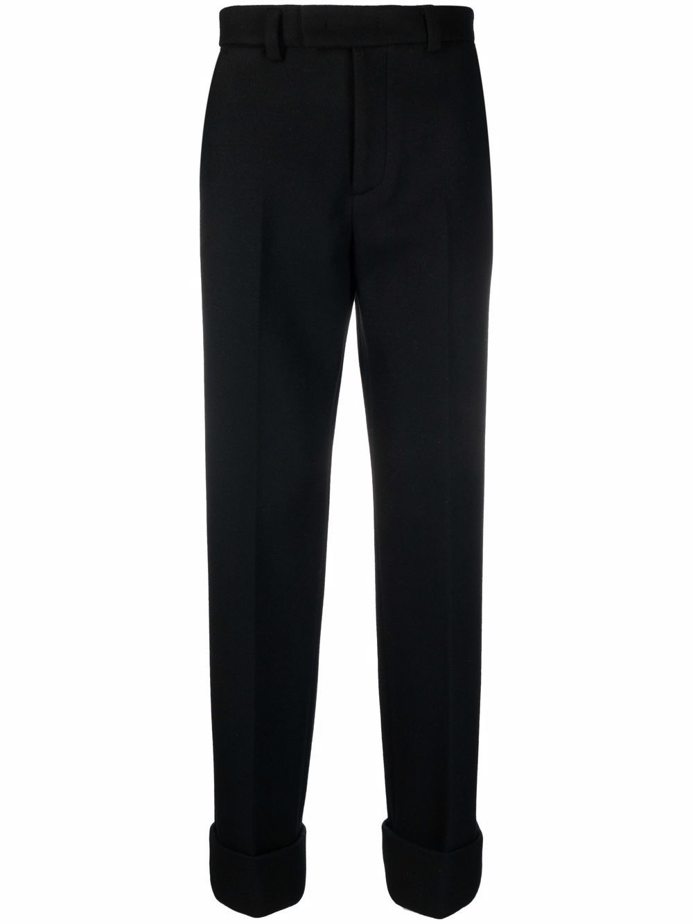 straight-leg pressed crease trousers - 1