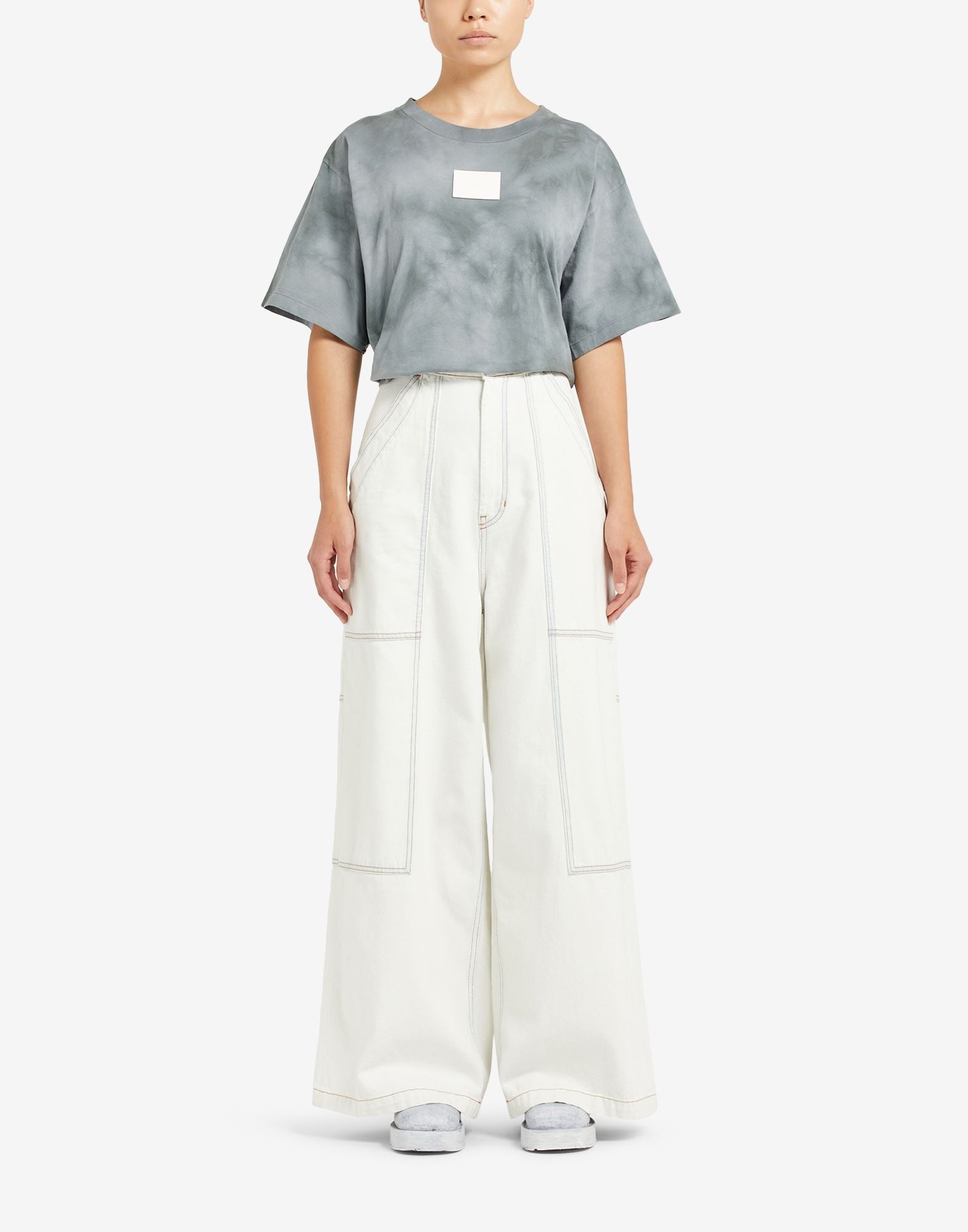 Wide-leg denim pants - 2