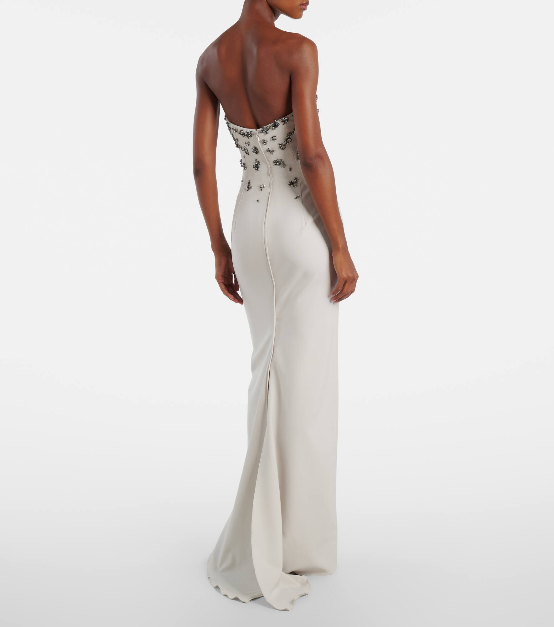 Embellished strapless gown - 3