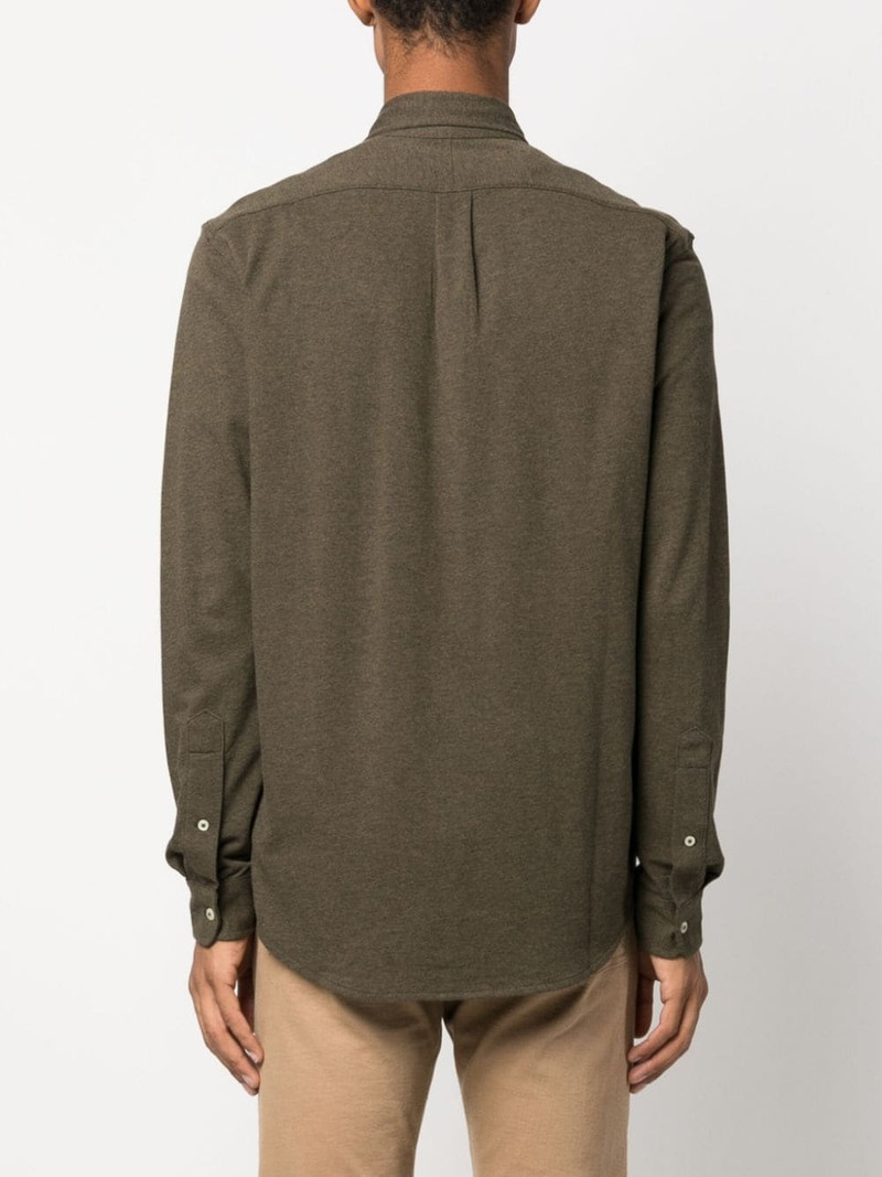 Horseferry-embroidered cotton shirt 4