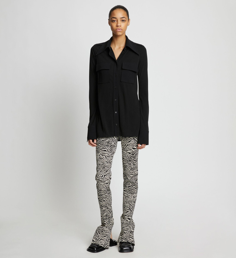 Proenza Schouler Stretch Zebra Jacquard Pants outlook