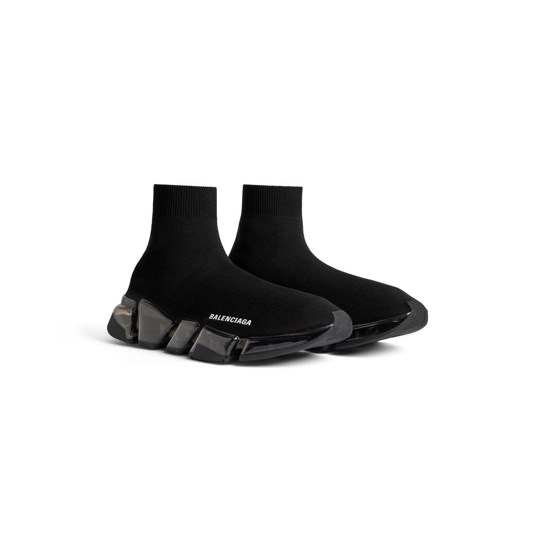 Women's Speed 2.0 Full Clear Sole Recycled Knit Sneaker  in Black - 2