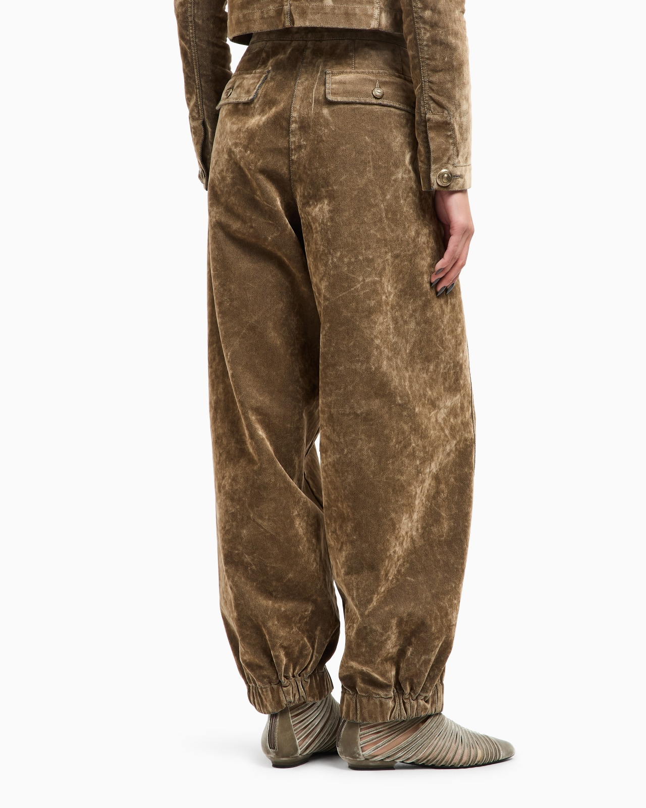 WIDE-LEG VELVET TROUSERS - 3