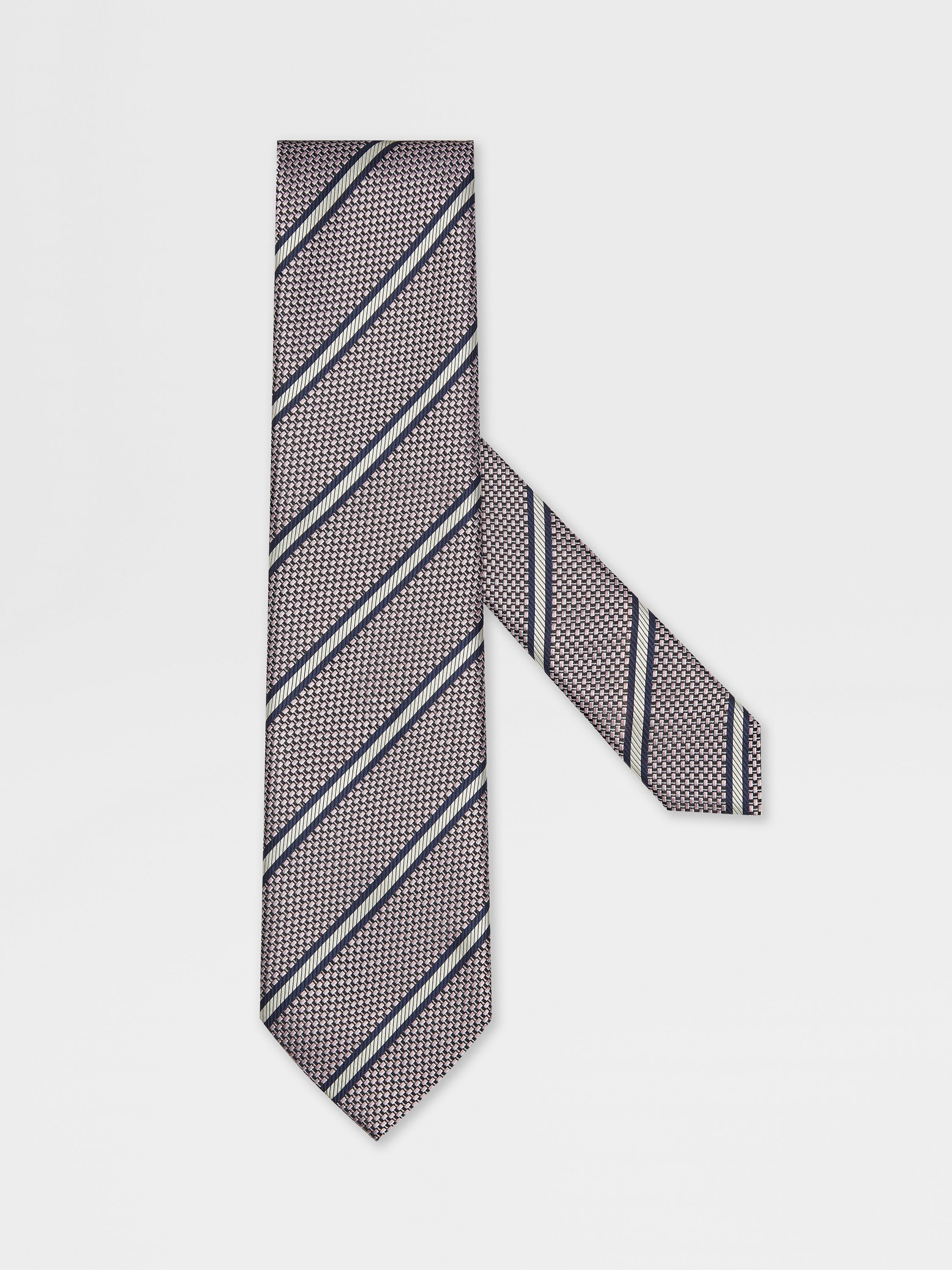 PINK SILK TIE - 1