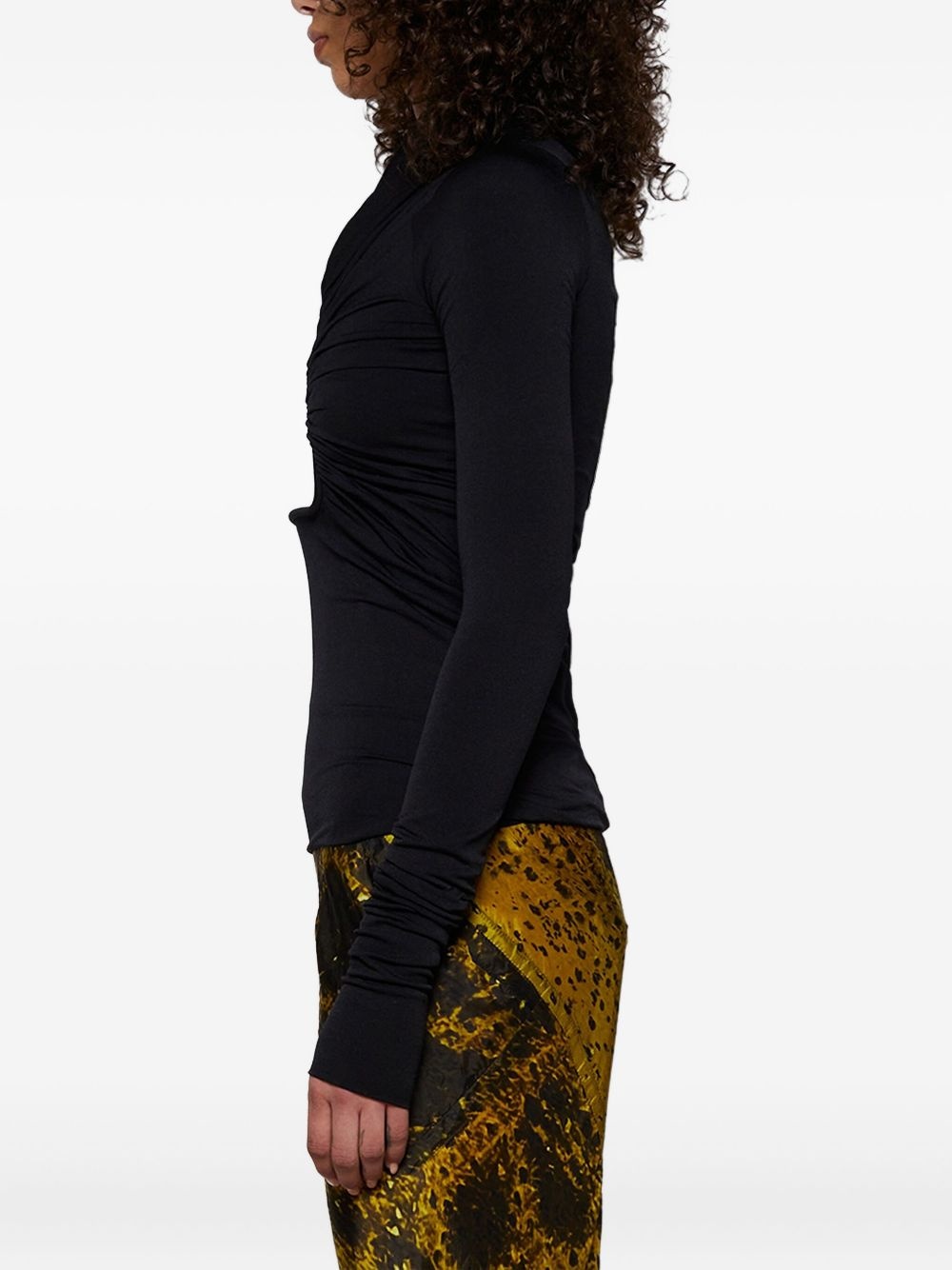 bias-cut flared trousers - 4