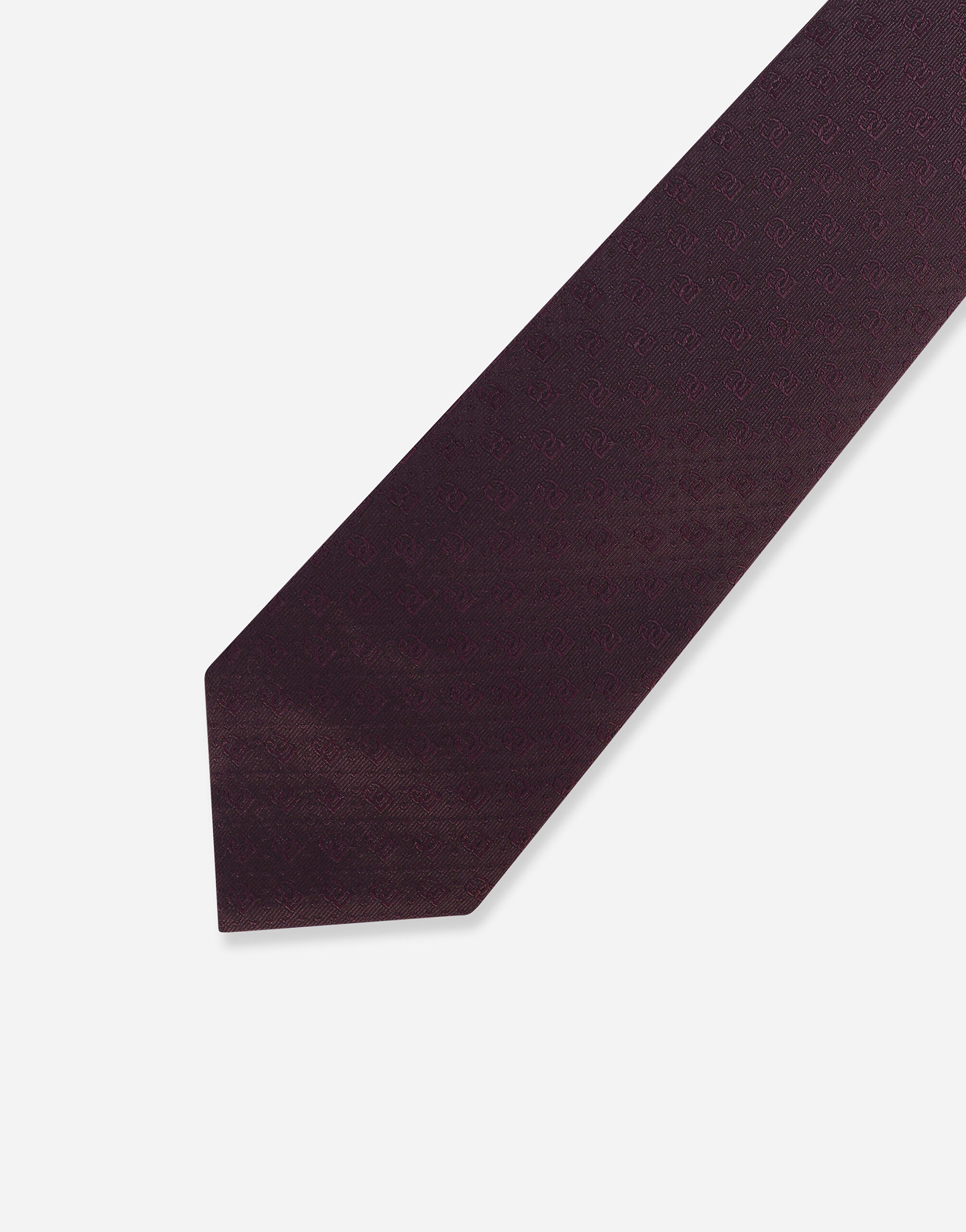 8-cm silk jacquard blade tie with DG logo - 3