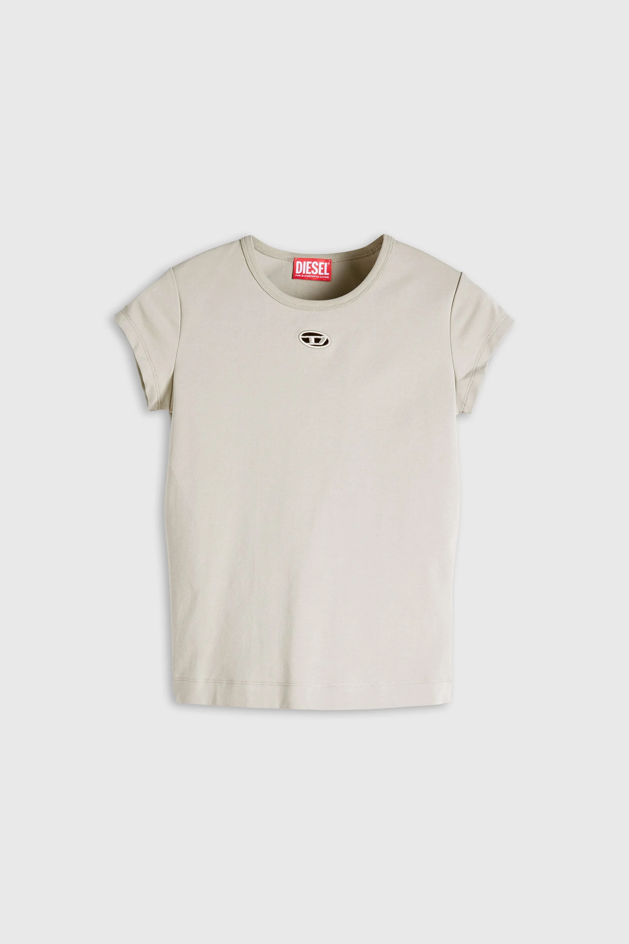 T-SHIRT WITH CUT-OUT EMBROIDERED LOGO - 1