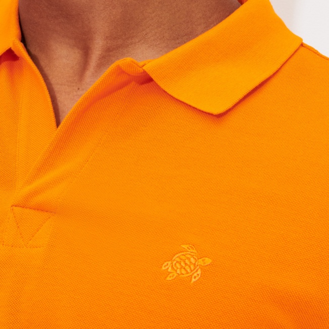 Men Cotton Pique Polo Shirt Solid - 5