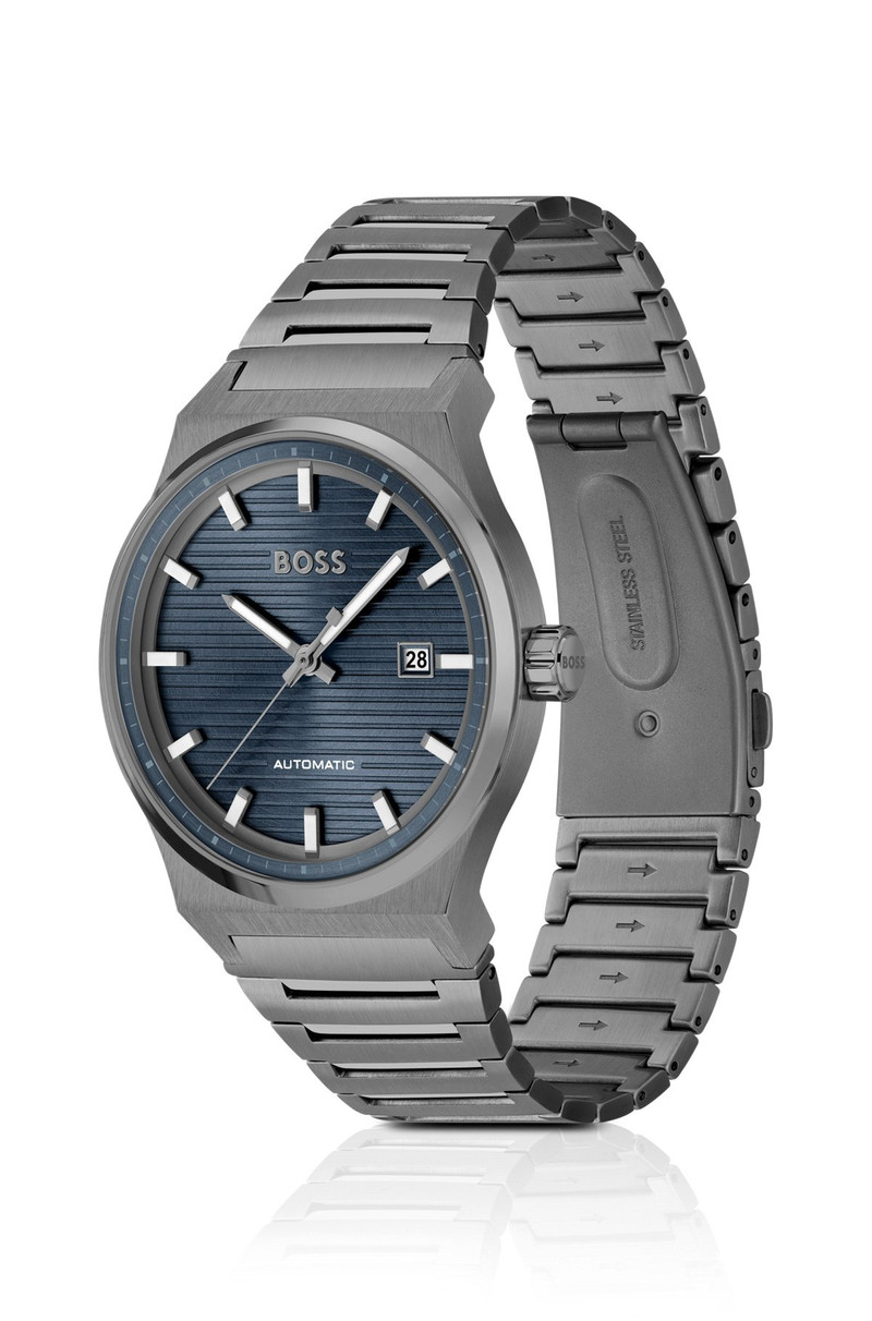 BOSS BLUE-DIAL WATCH WITH JAPANESE AUTOMATIC MOVEMENT outlook