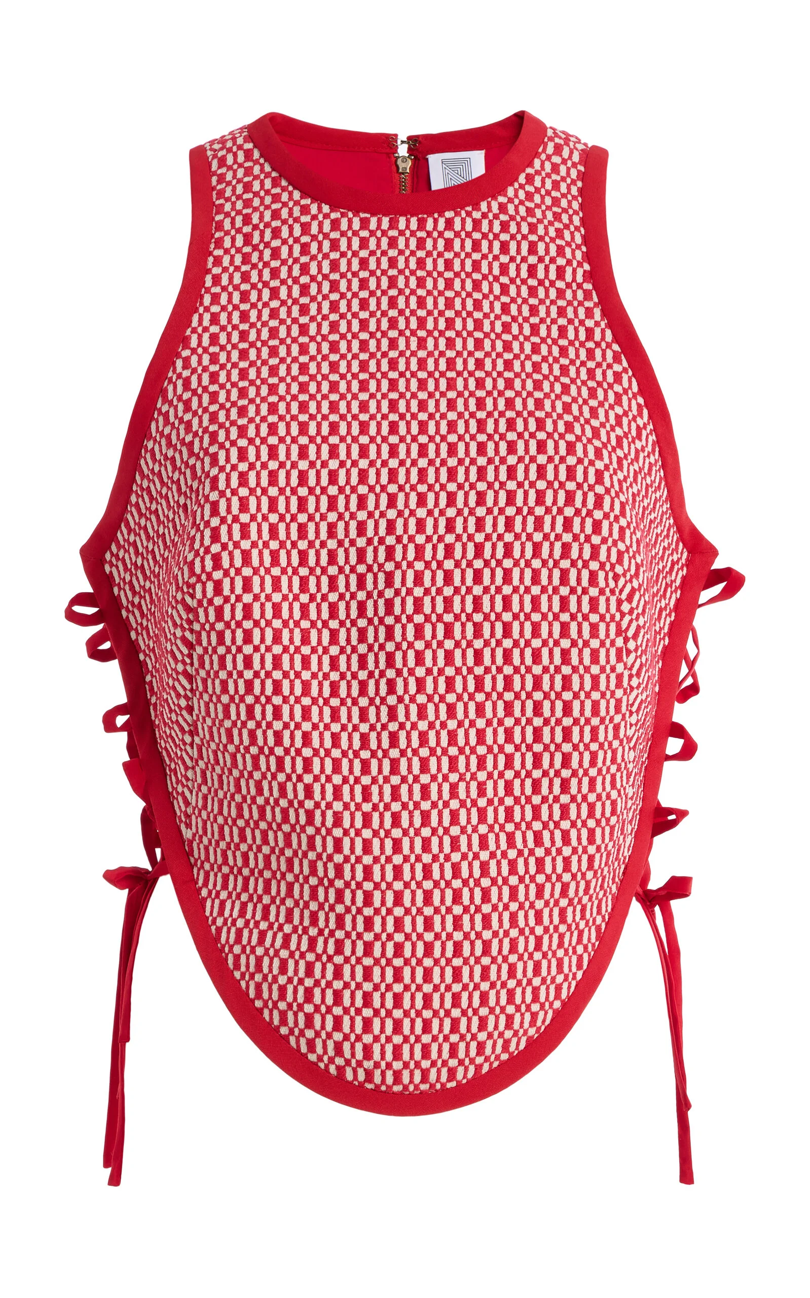 Shield Jacquard Tie Top red - 1