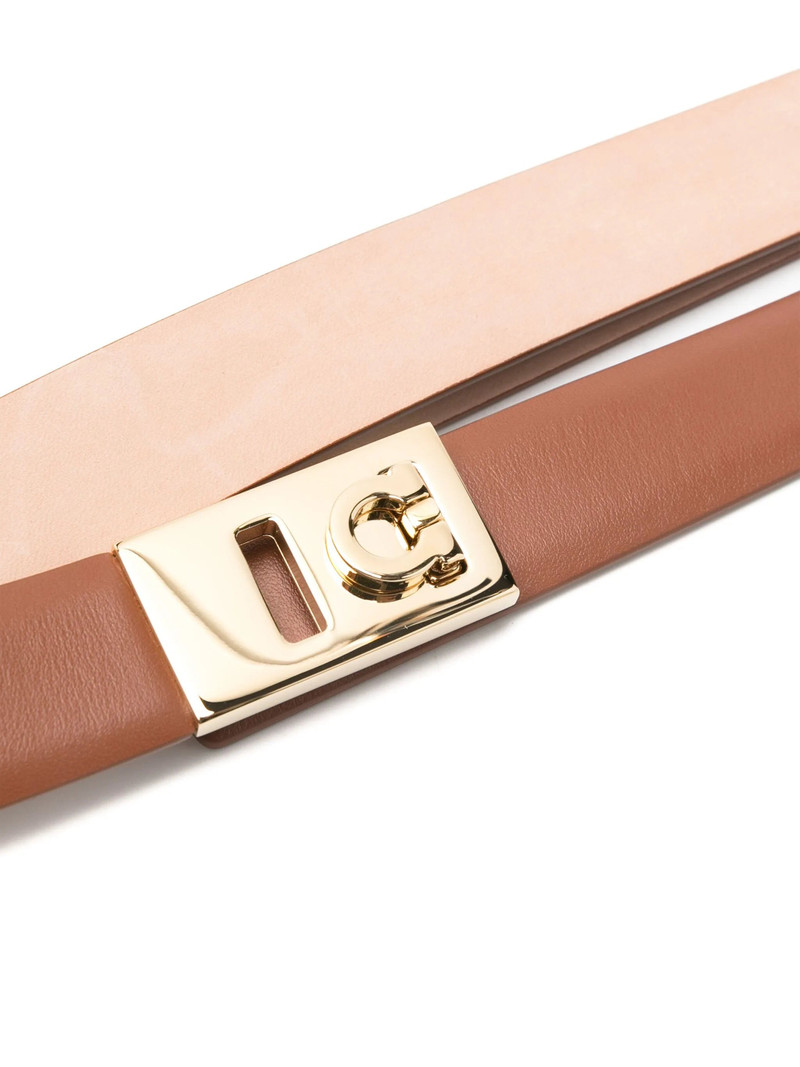 FERRAGAMO Adjustable Hug Leather Belt outlook