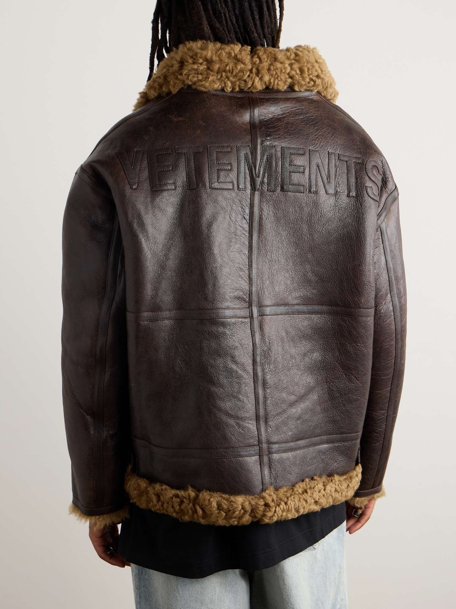 Oversized Shearling Jacket - 4