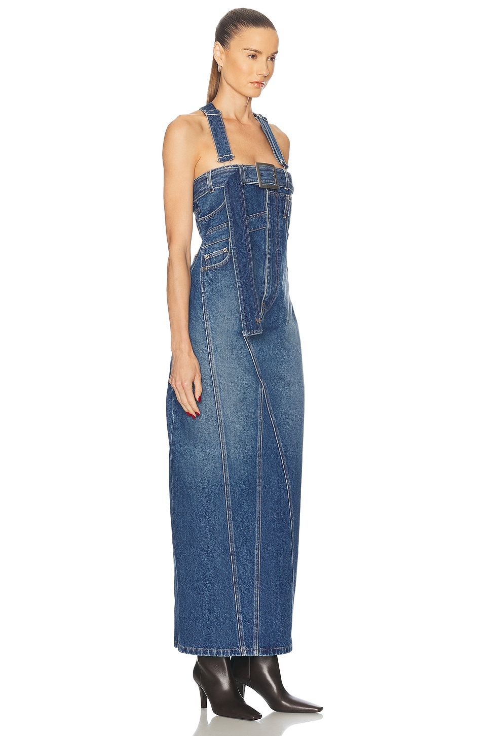 Overall Detail Denim Dress - 2