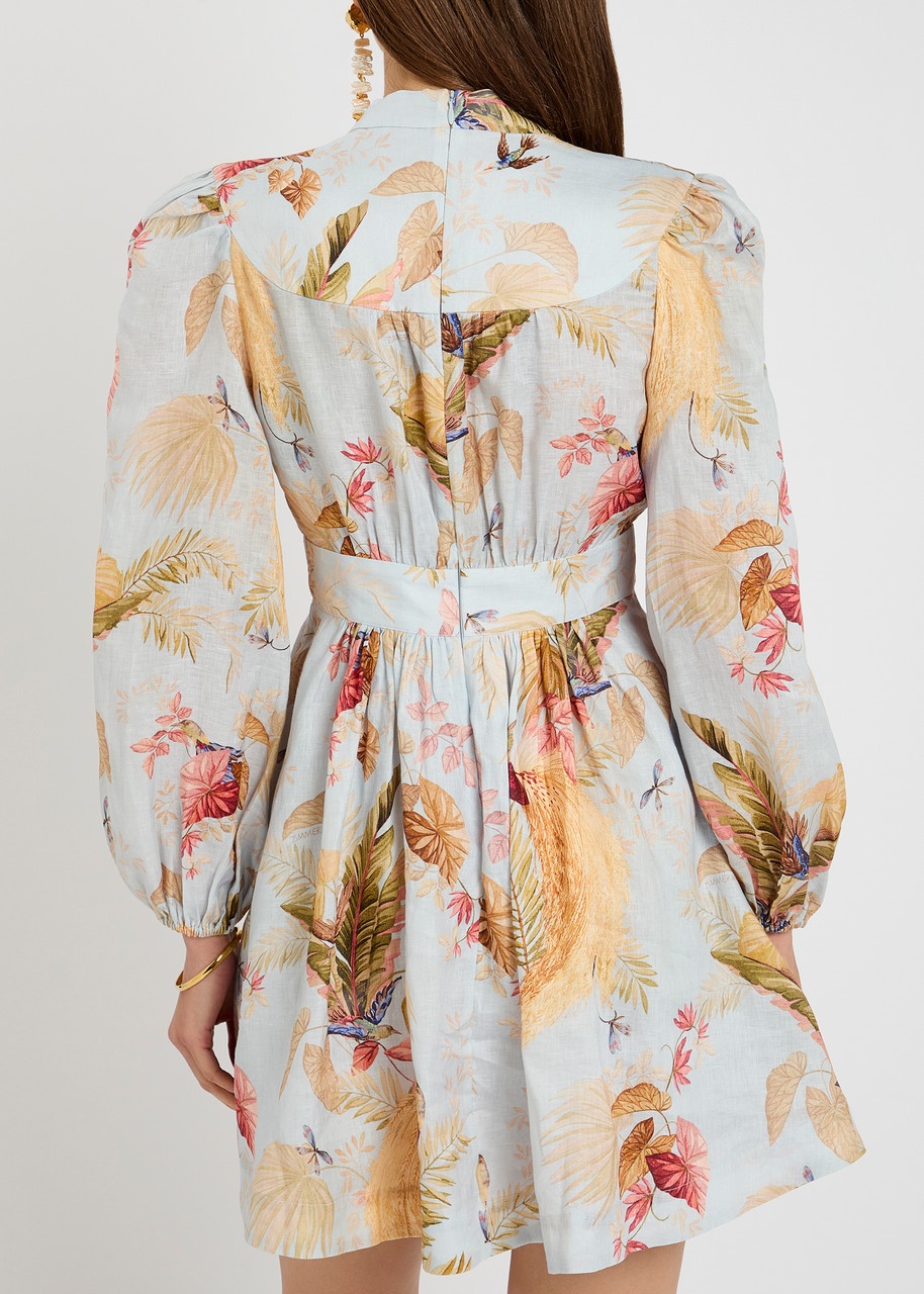 Zimmermann Ascension Floral-printed Linen Mini Dress - 3