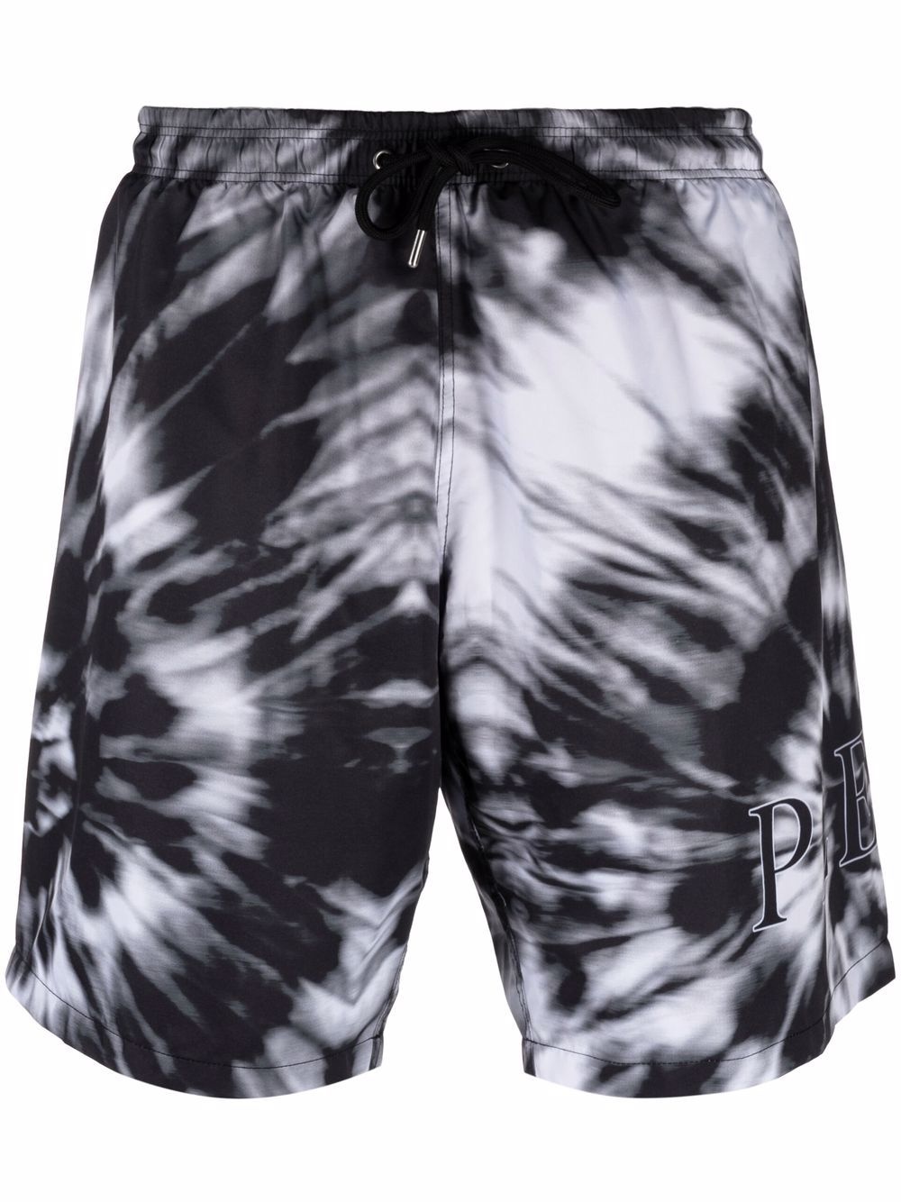 tie dye-print swim shorts - 1