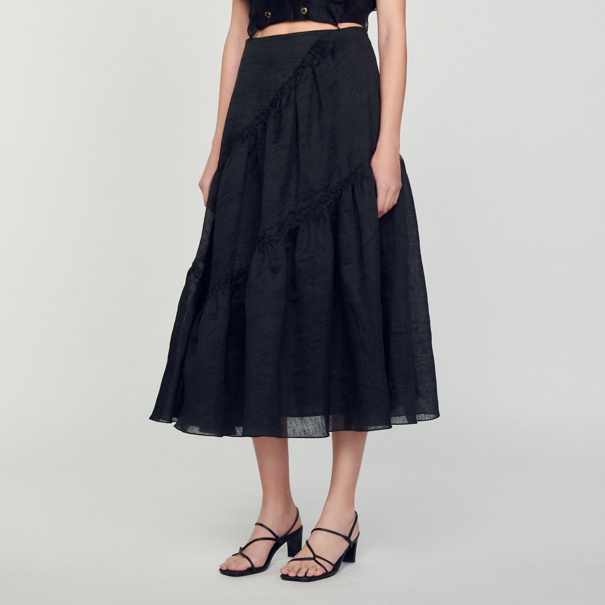 LONG RUFFLED SKIRT - 5