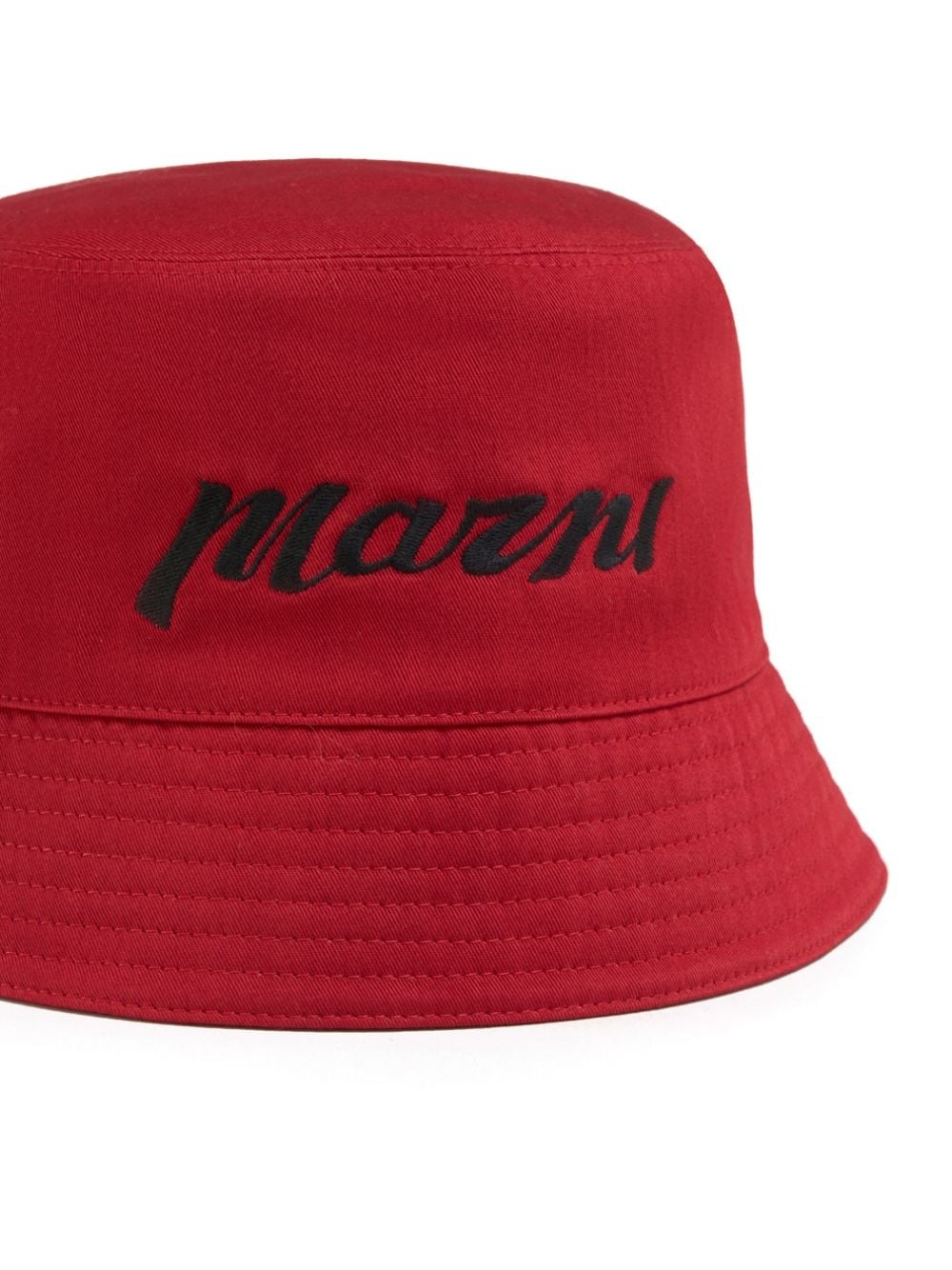 logo-embroidered cotton bucket hat - 3