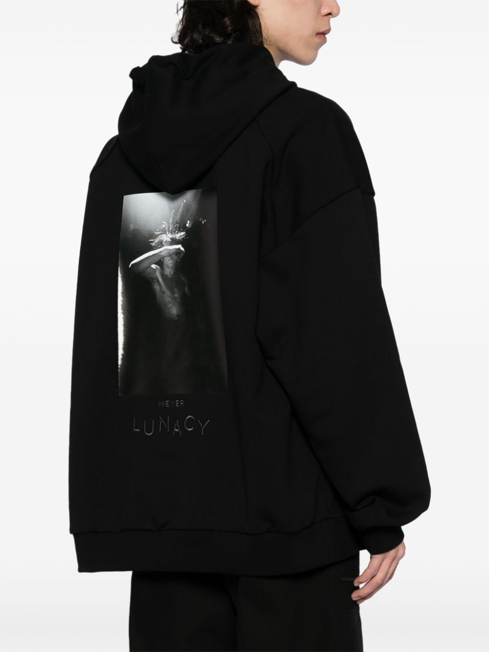 'Meyer Lunacy' graphic-print cotton hoodie - 4