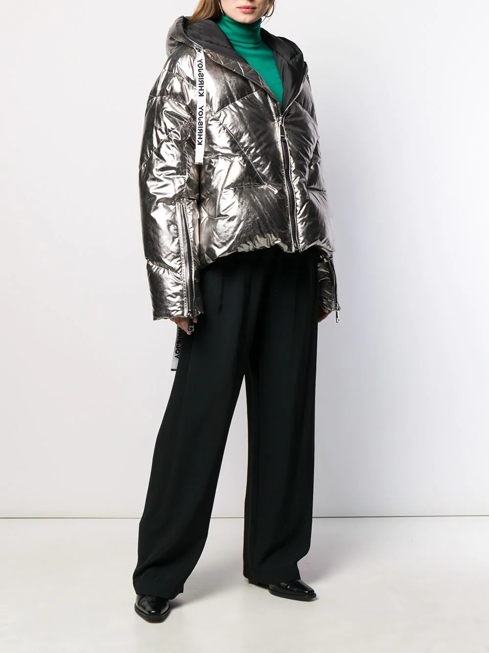 Khris metallic-effect puffer jacket - 2