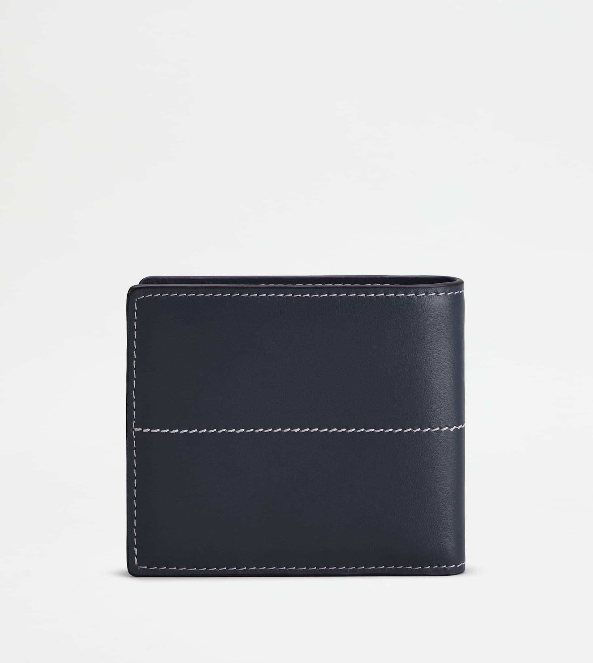 WALLET IN LEATHER - BLUE - 3