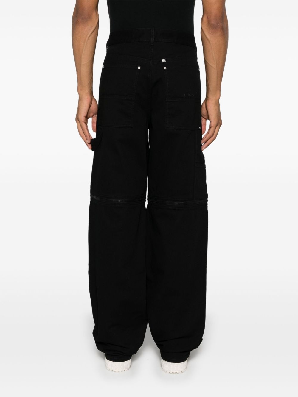 detachable-panels wide-leg jeans - 4