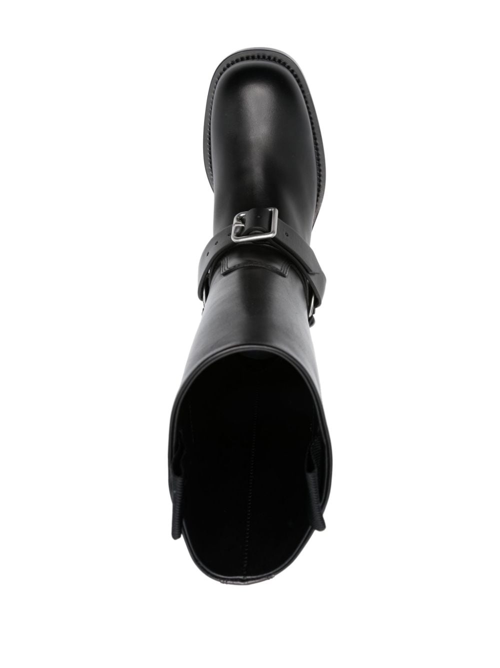 buckled-strap leather boots - 4